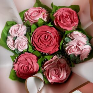 Valentine's Cupcake Bouquet - Pink Symphony